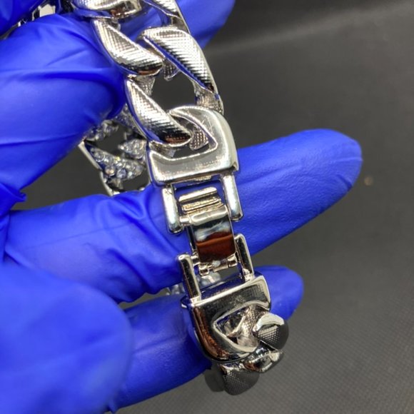 18k Gold Iced Out Bracelet - Picture 11 of 12